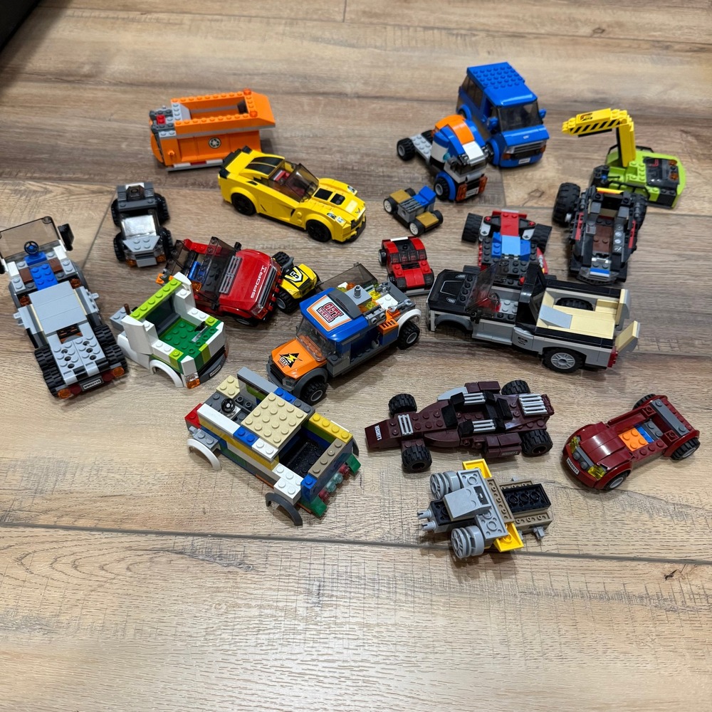 Lego Car Truck Lot 18+ Partial Custom Builds Incomplete Pieces Parts